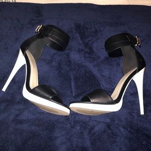 Sexy black and white heels